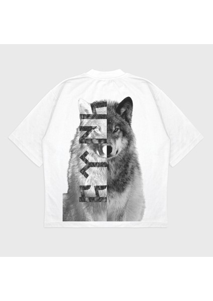 Oversize 'kurt' Baskılı T-Shırt