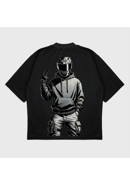 Oversize 'duruş' Baskılı T-Shırt modelleri