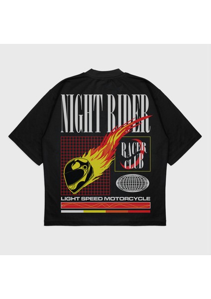 Oversize 'nıght Ride' T-Shırt