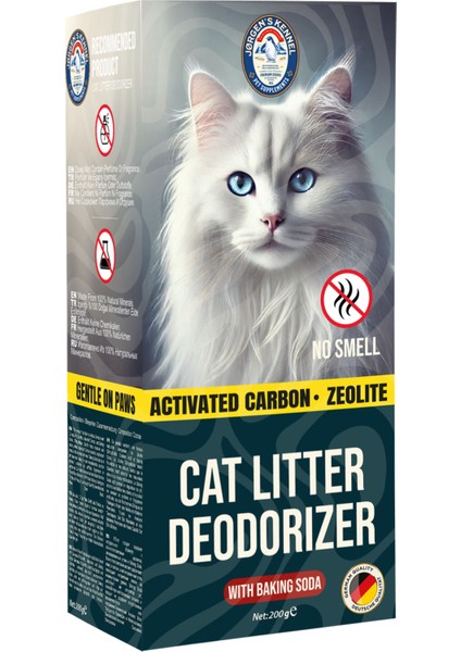 Zeolit ve Aktif Karbonlu Kedi Kumu Koku Giderici 200GR Doğal Kokusuz Tuvalet Organik Koku Önleyici