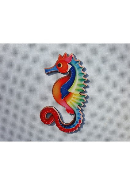 2 Adet 3D Görünümlü Deniz Atı Magnet 6 x 9 cm