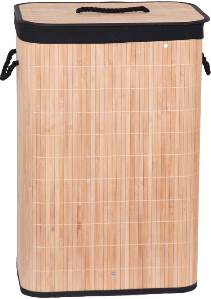60 Litre Katlanabilir Bambu Siyah Çamaşır Kirli Sepeti 40X30X60CM Elbise, Giysi, Yatak Odası, Banyo, Bebek Odası Çok Amaçlı Düzenleyici Dolap Içi