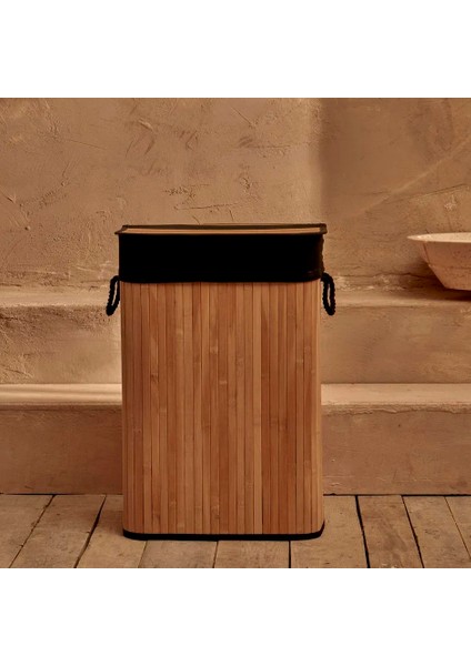 60 Litre Katlanabilir Bambu Siyah Çamaşır Kirli Sepeti 40X30X60CM Elbise, Giysi, Yatak Odası, Banyo, Bebek Odası Çok Amaçlı Düzenleyici Dolap Içi fiyatları