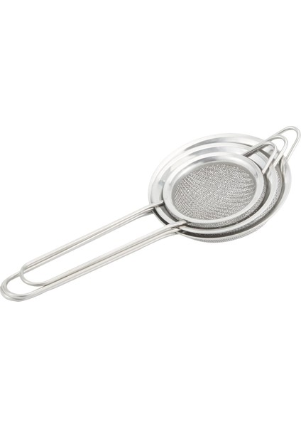 Home MTF.04009.00 Paslanmaz Çelik 3 Boy Çay Süzgeçi, Standart, Medium