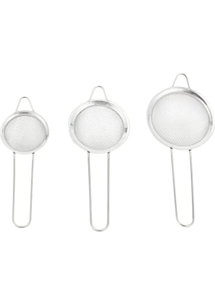 Home MTF.04009.00 Paslanmaz Çelik 3 Boy Çay Süzgeçi, Standart, Medium