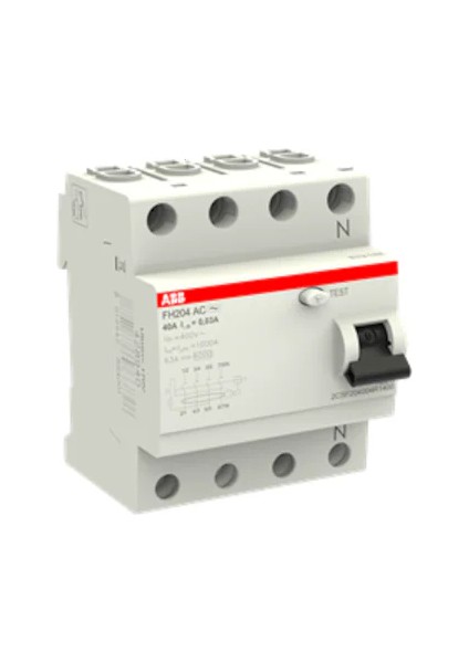 FH204 Ac-40/0.03 4p - 40 A - 30 Ma Ac Kaçak Akım Rölesi