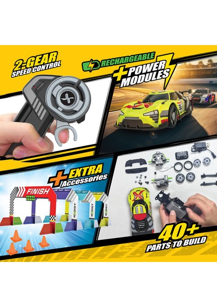Exost Build 2 Drive Kumandalı 2 Araçlı Büyük Yarış Seti