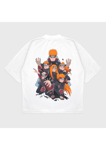 Oversize 'naruto' Baskılı T-Shırt