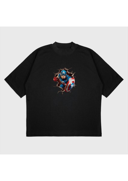 Oversize 'captain America' Baskılı T-Shırt fırsatları