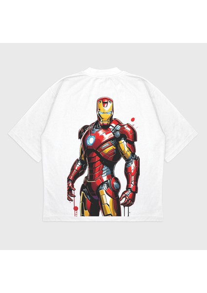Oversize 'ıron Man' Baskılı T-Shırt modelleri