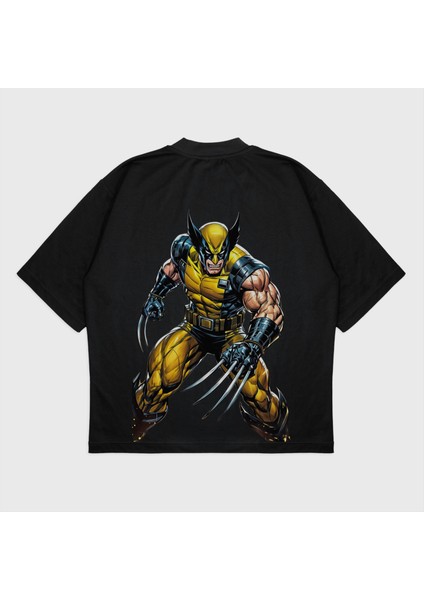 Oversize 'wolverine' Baskılı T-Shırt