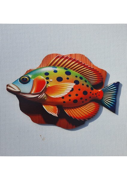 2 Adet 3D Görünümlü Balık Magnet 6 x 9 cm