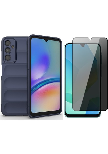 Samsung Galaxy A55 Kılıf Esnek TPU Oyuklu Arka Yüzey Tasarımlı Zore Etnik Silikon Kapak + Hayalet Ekran Koruyucu