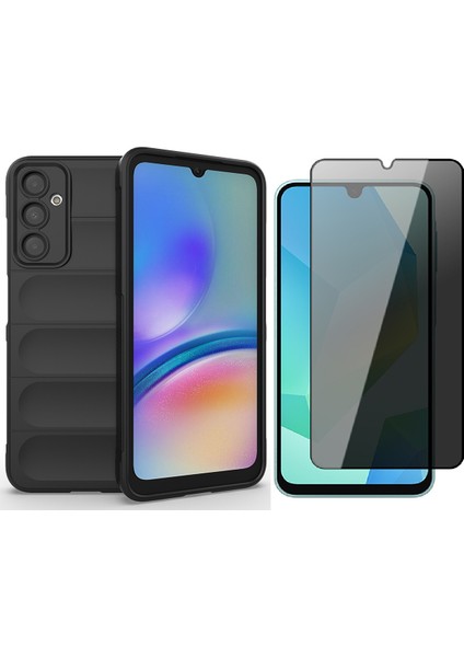 Samsung Galaxy A55 Kılıf Esnek TPU Oyuklu Arka Yüzey Tasarımlı Zore Etnik Silikon Kapak + Hayalet Ekran Koruyucu