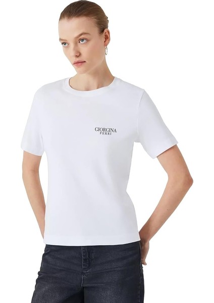Premium Kadın Ess Logo Tee T-Shirt Gabi
