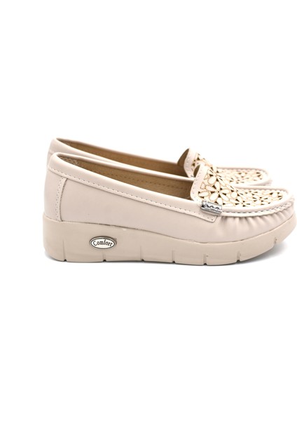 (Oc Shoes) Poli Hafif Taban Günlük Kadın Ayakkabı Bej