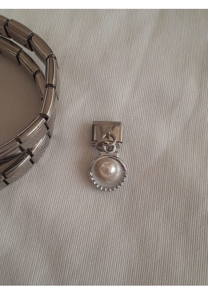 Istiridye Figürlü Çelik Italyan Charm