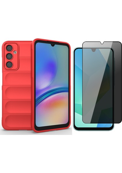 Samsung Galaxy A35 Kılıf Esnek TPU Oyuklu Arka Yüzey Tasarımlı Zore Etnik Silikon Kapak + Hayalet Ekran Koruyucu