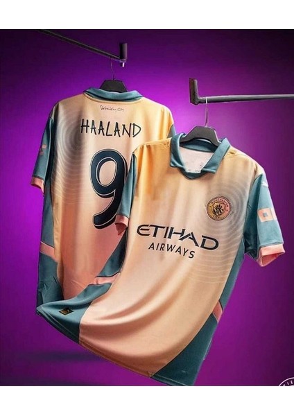 M.a.n.c.h.e.s.t.e.r City 2024/25 Yeni Sezon Erling Haaland Alternatif Forması (Kremmavi)