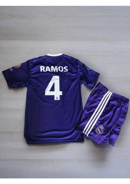 2017 Sergio-Ramos Reall-Madrid Çocuk Forması Mor