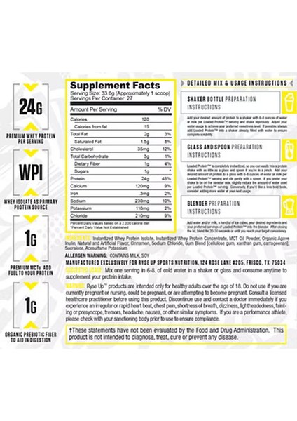 Protein Loaded, Premium Whey Protein