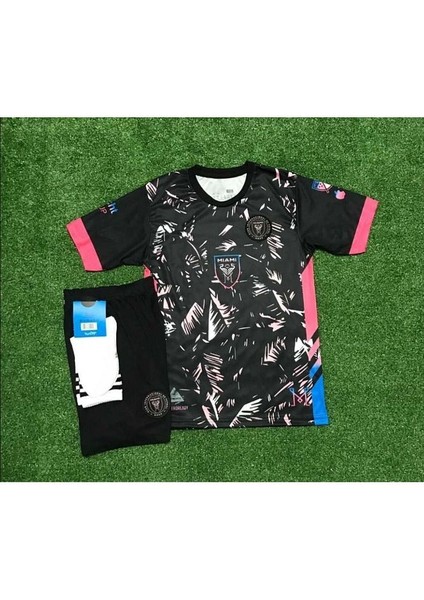 I.n.t.e.r Miami 2023/24 Yeni Sezon Lionel Messi Çocuk Forması 3'lü Set (Black)