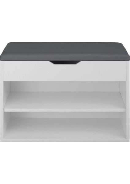 Modern Tasarımlı Çok Amaçlı Ayakkabılık & Puflu Ayakkabılık – 75 x 42 x 30 cm