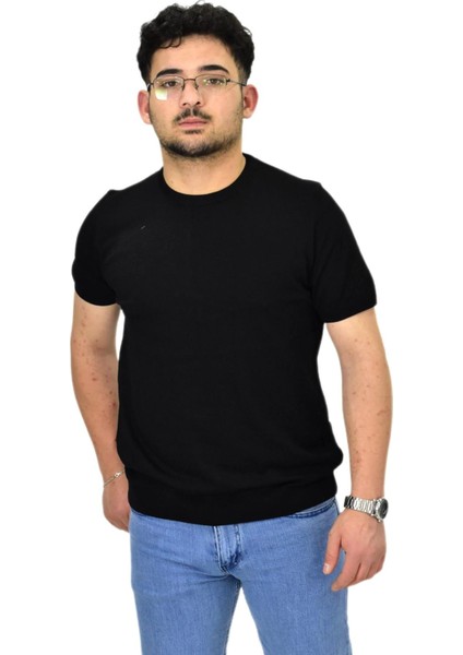 Erkek Triko Sıfır Yaka Tişört P6035 BGL-ST04505