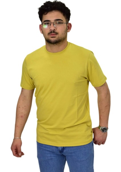 Erkek Sıfıryaka Düz Likra Süprem Tişört 4380 BGL-ST04528