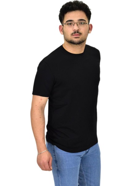 Erkek Sıfıryaka Düz Likra Süprem Tişört 4380 BGL-ST04528