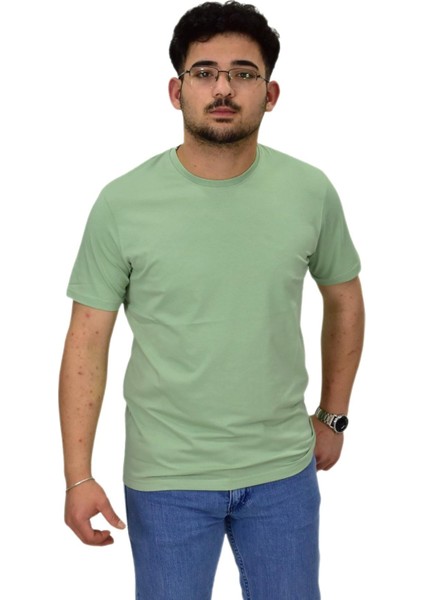 Erkek Sıfıryaka Düz Likra Süprem Tişört 4380 BGL-ST04528