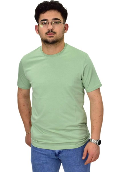 Erkek Sıfıryaka Düz Likra Süprem Tişört 4380 BGL-ST04528