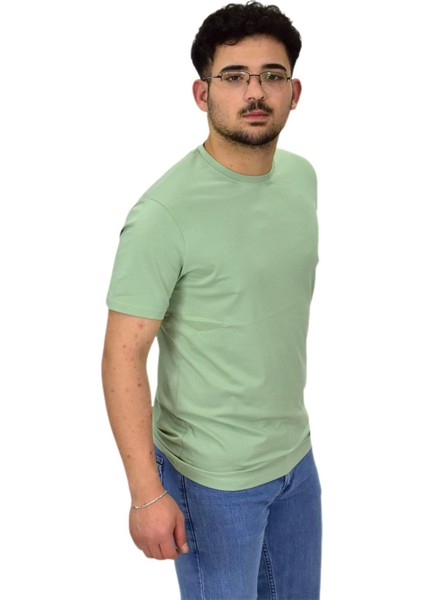 Erkek Sıfıryaka Düz Likra Süprem Tişört 4380 BGL-ST04528