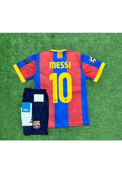 Fc. B.a.r.c.e.l.o.n.a 2011 Sampiyonlar Ligi Finali Lionel Messi Nostalji Çocuk Forması 4'lü Set