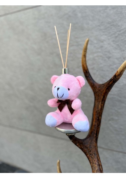 Oda Kokusu Gül Aromalı Pembe Peluş Ayıcık Içerisinde, 15 ml Kalıcı Koku Oda Kokusu