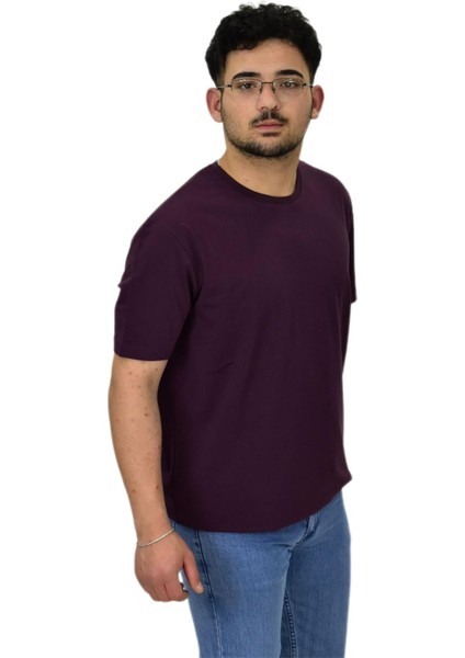 Erkek Büyük Beden Sıfıryaka Düz Likra Süprem Tişört 4385 BGL-ST04529
