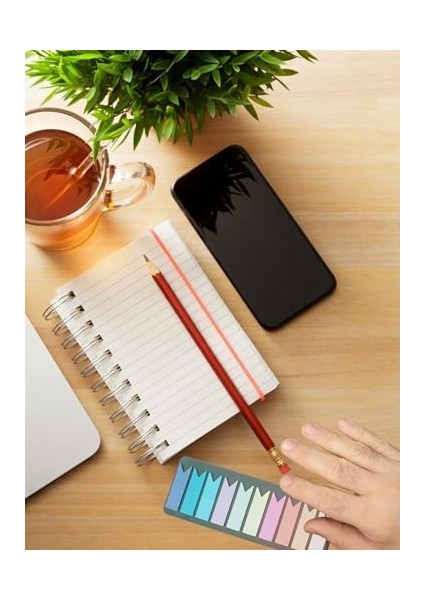 Sticky Notes Şeffaf Renkli Yapışkan Not Kağıtları Flama
