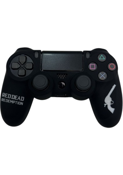 Ps4 Dualshock Joystick Koruyucu Red Deadf Desenli Silikon Kılıf