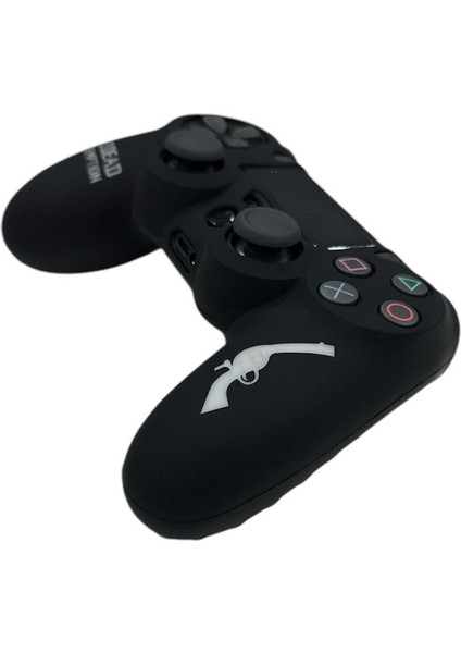 Ps4 Dualshock Joystick Koruyucu Red Deadf Desenli Silikon Kılıf