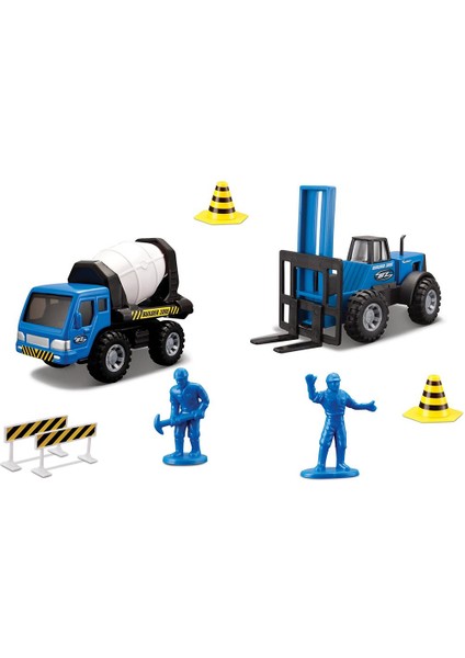 Maisto Inşaat Araçları Mikser ve Forklift Inşaat Seti Mavi