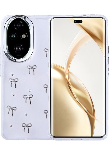 Honor 200 Pro Kılıf Kutup Simli Desenli Fiyonk Kapak