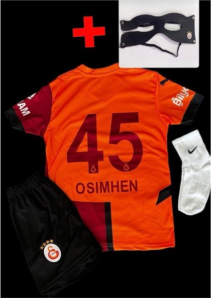 G.â.l.at.â.s.a.r.â.y 2024/25 V.î.c.t.o.r.-O.s.î.m.h.ê.n Parçalı Çocuk Forması 5'li Set Maske