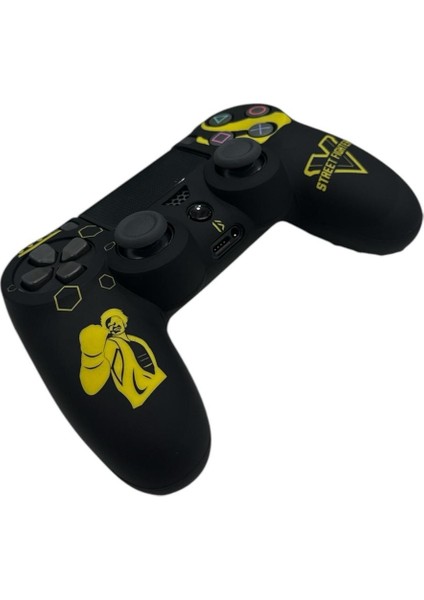 Ps4 Dualshock Joystick Koruyucu Street Fhghter Desenli Silikon Kılıf