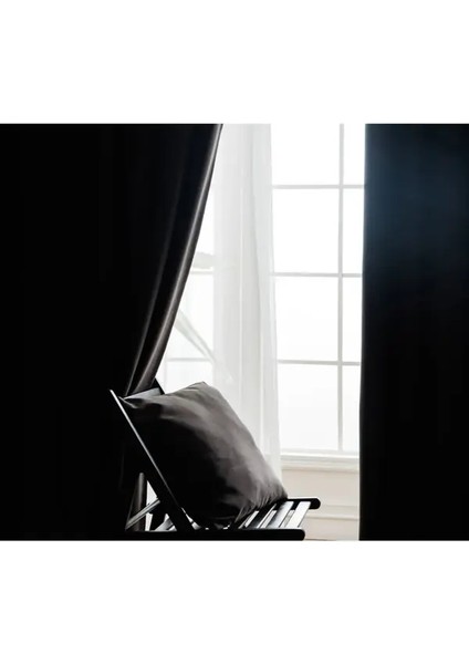 Siyah - Karartma Perde Blackout -Pilesiz - Tek Kanat - S9268