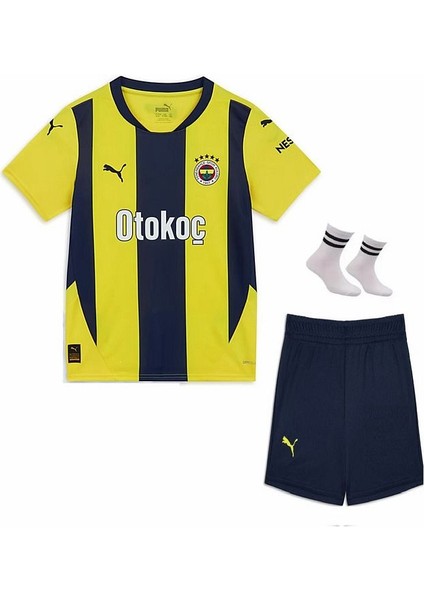 Fenerbãhçe- Forması 2024/2025 Yeni Sezon Isimsiz Isimsiz Parçalı Çocuk Forması Forma Şort Çorap