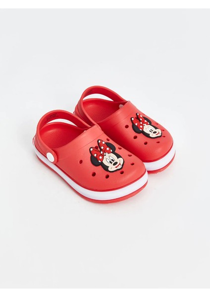 Ortopedik Tabanlı Işıklı Mickey Kız Çocuk Jibbitz Hediyeli Plaj Sandaleti Terliği