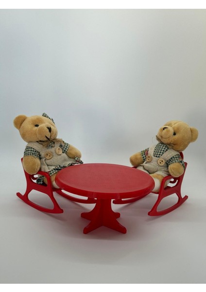 Cevizdizayn Babybear Mini Sallanan Sandalye Ayıcıklar Muhabbette