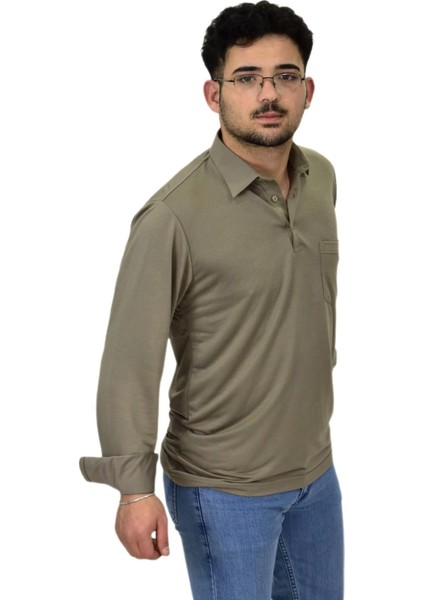 Erkek Gömlek Yaka Uzunkol Tişört T6063 BGL-ST04542 modelleri