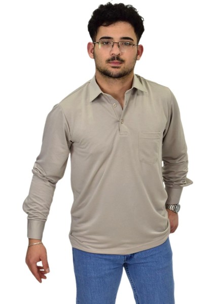 Erkek Gömlek Yaka Uzunkol Tişört T6063 BGL-ST04542