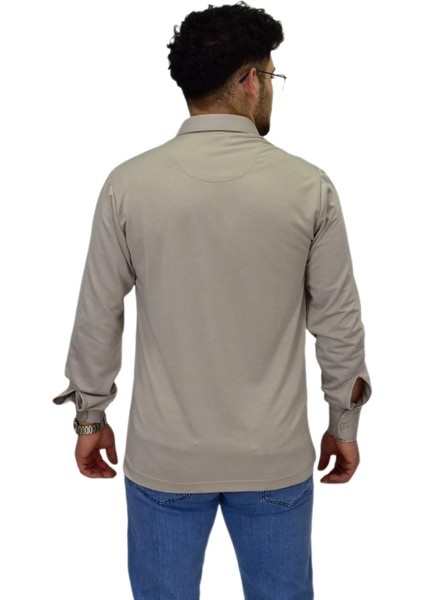 Erkek Gömlek Yaka Uzunkol Tişört T6063 BGL-ST04542 fırsatları